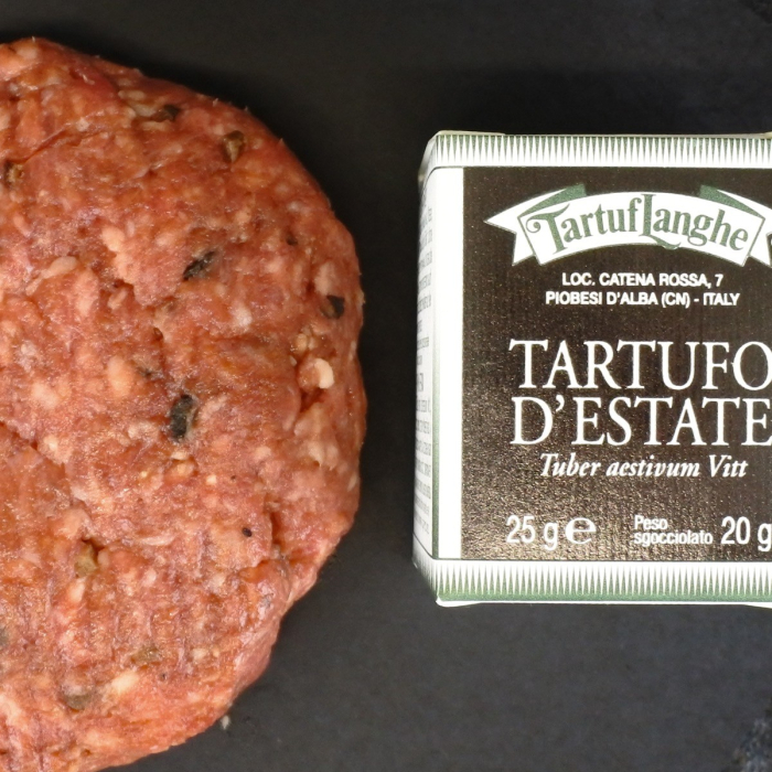 Black Angus burger - eekhoorntjesbrood/zwarte truffel/amarone