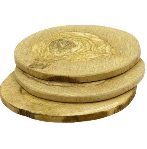 Rookplank Olijf Rond 11 Cm - 3 Stuks