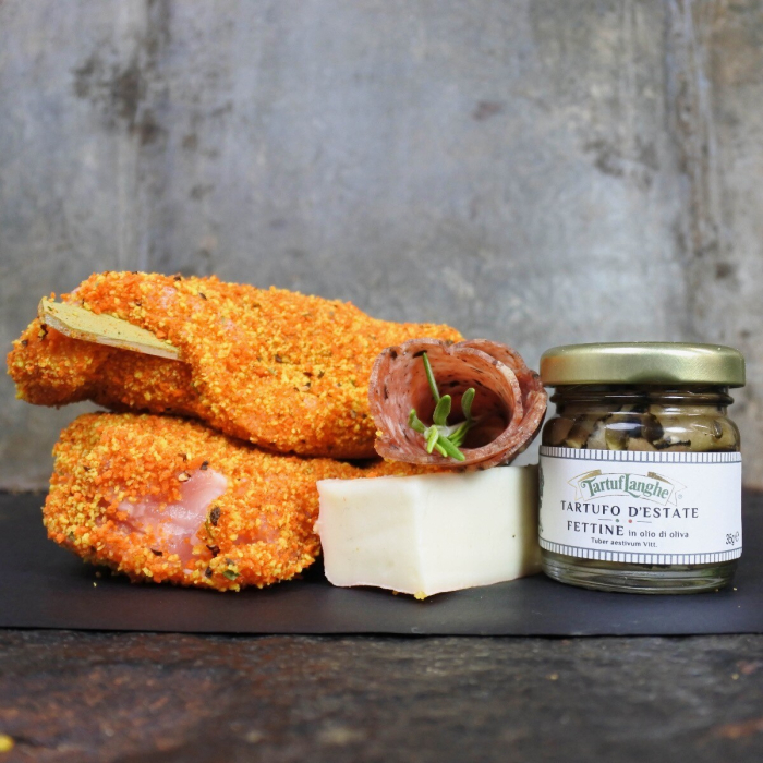 Cordon Bleu LIVAR met taleggio, truffelsalami & zwarte peper