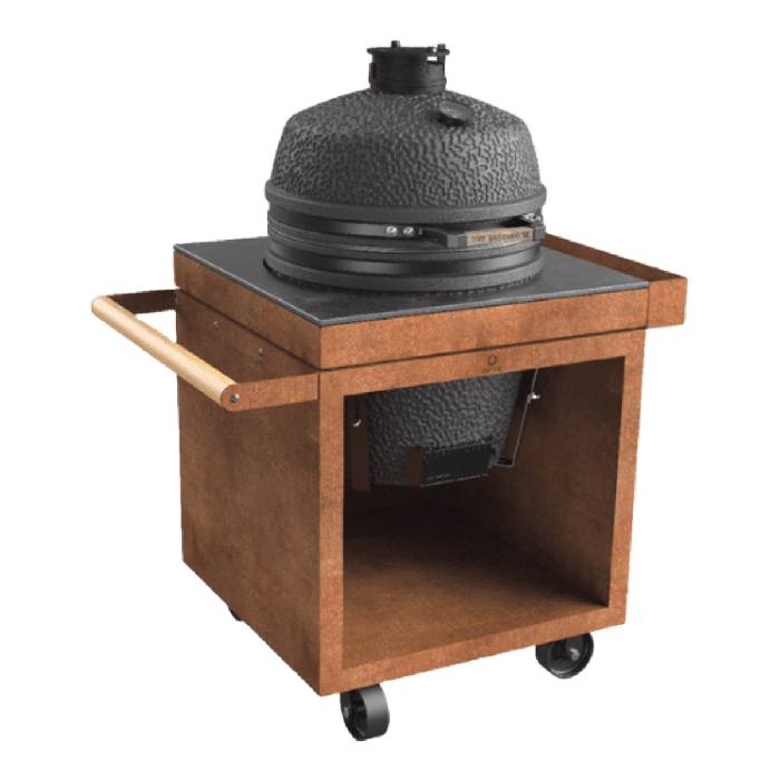 OFYR Kamado Table Corten 75 PRO+ Corten Donker Grijs Keramiek