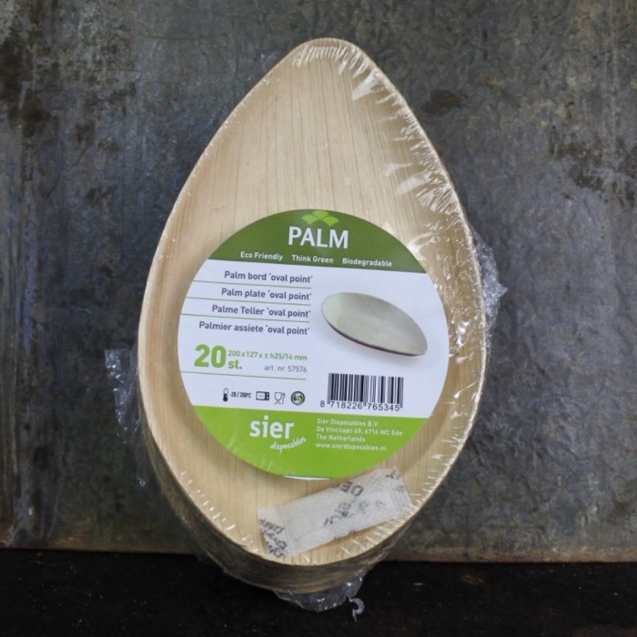 Ovaal serveerbord palm
