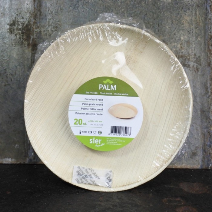 Rond serveerbord palm diameter 230mm h20mm