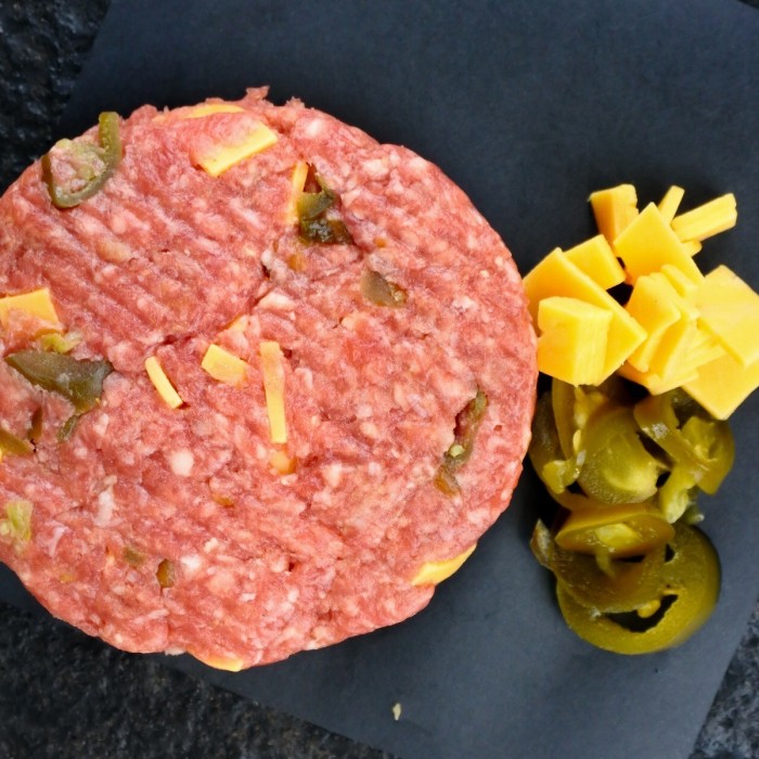 Black Angus burger - cheddar/jalapeno