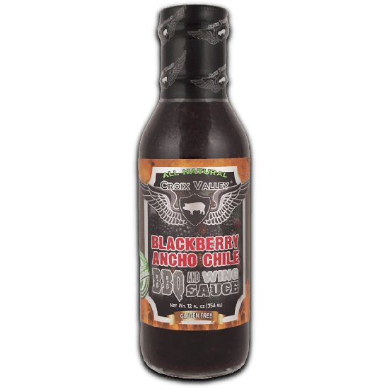 Croix Valley Blackberry Ancho Chile BBQ Wing Sauce -fles 354g