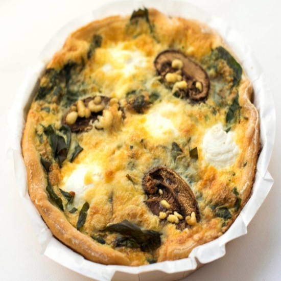 Quiche ricotta spinazie grande