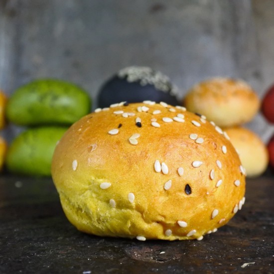 Mini burgerbun brioche yellow