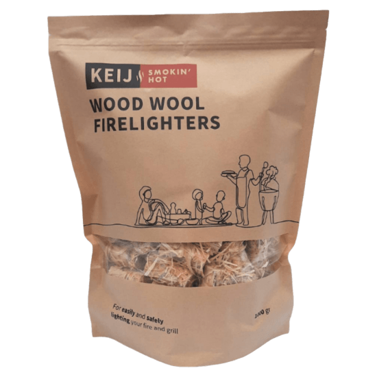 Keij Wood Wool Firelighters -zak 1000 gram