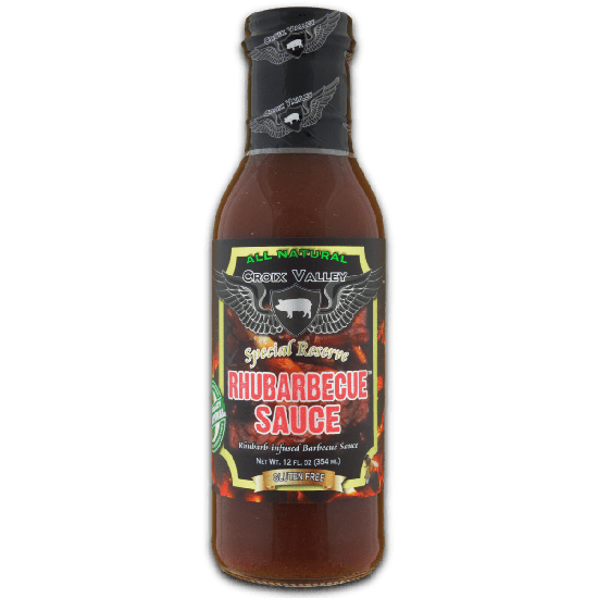 Croix Valley Rhubarbecue Sauce -fles 354g