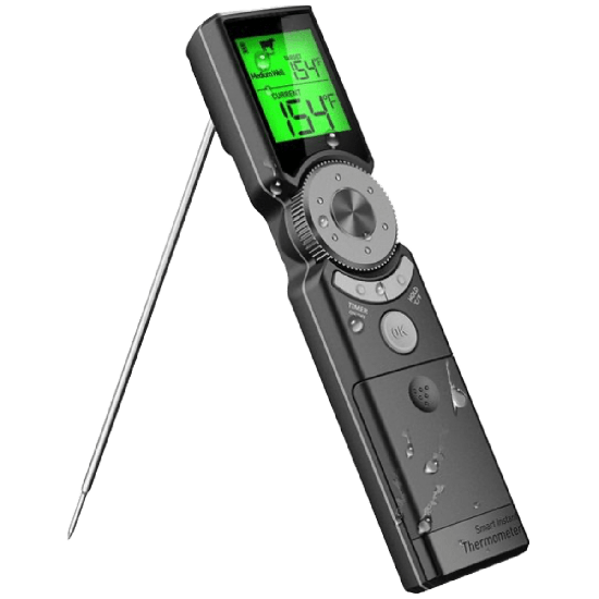 Waterproof instant read folding thermometer