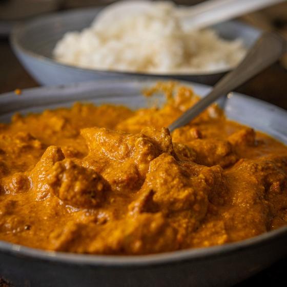 Indiase Butter Chicken met kippendij